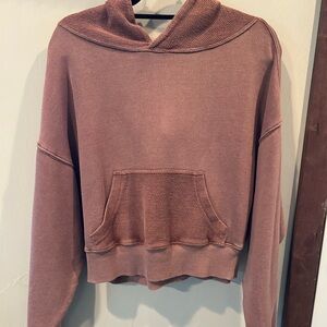 Free People Oversized Cropped Hoodie